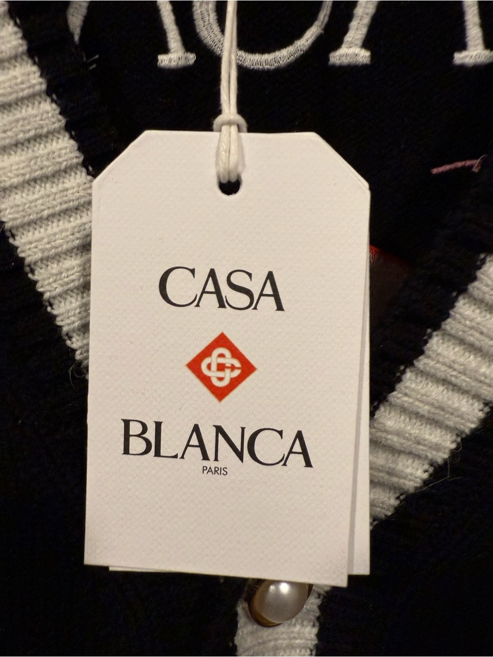 Casablanca Embroidered Mountain Temple Cardigan Graphic Sweater - Picture 8 of 12